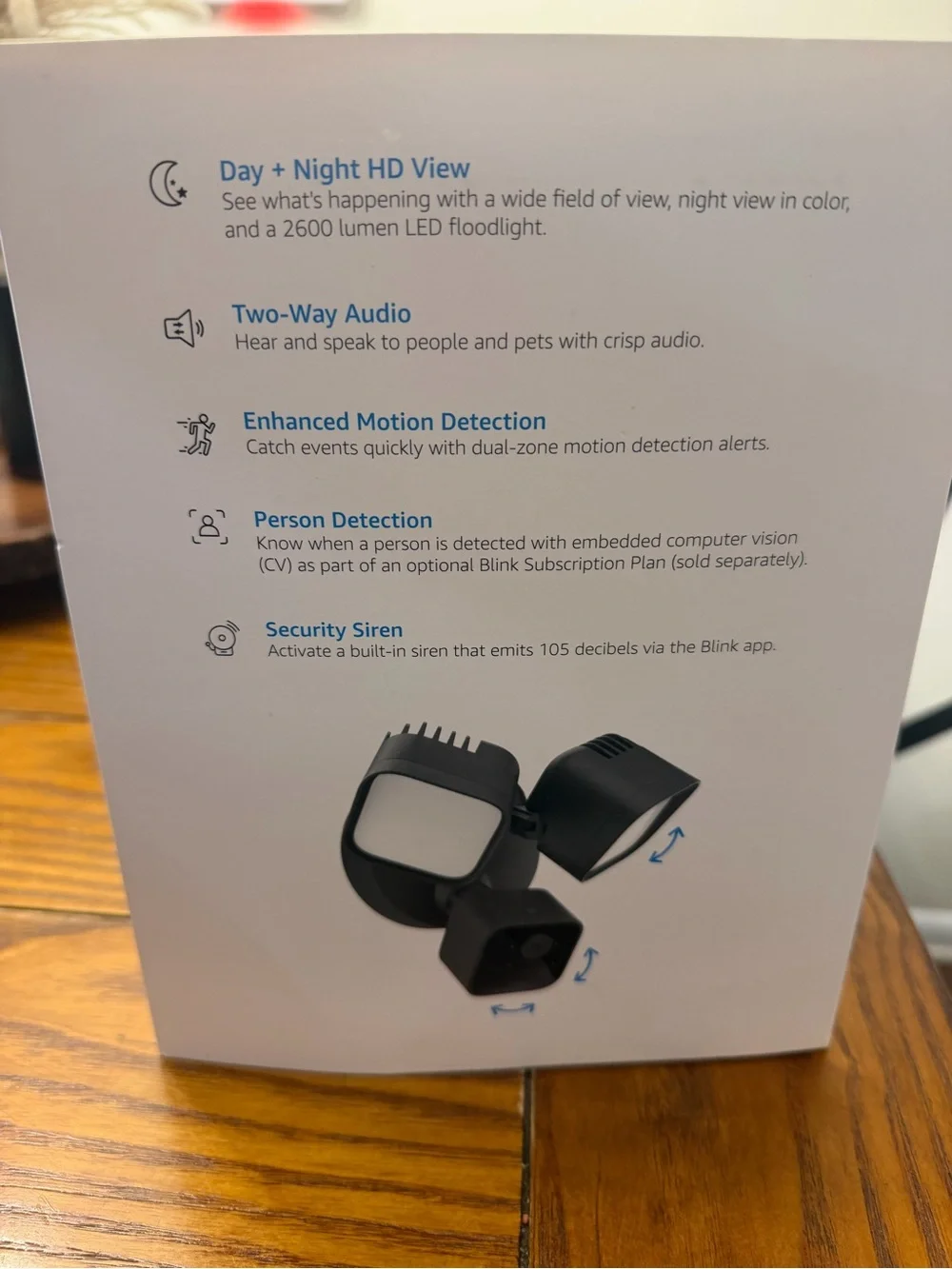Blink Wired Floodlight Camera- Black